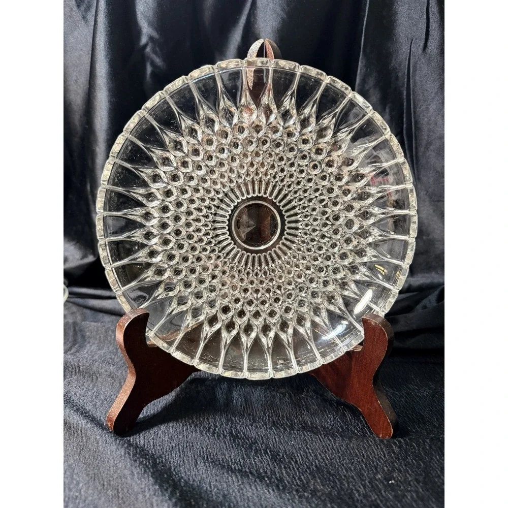 Vintage Clear Glass Hobnail 7 Inch Dish Bowl‎ Candy (2820)